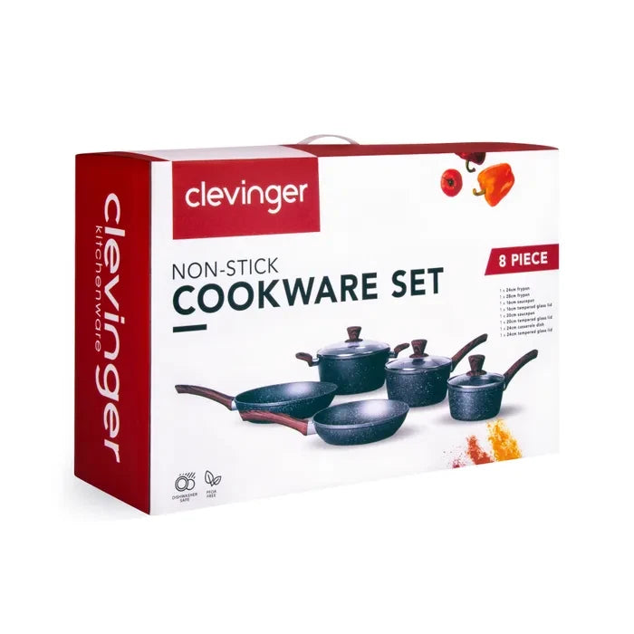 8 PCS Cookware Set Kitchen Stainless Steel