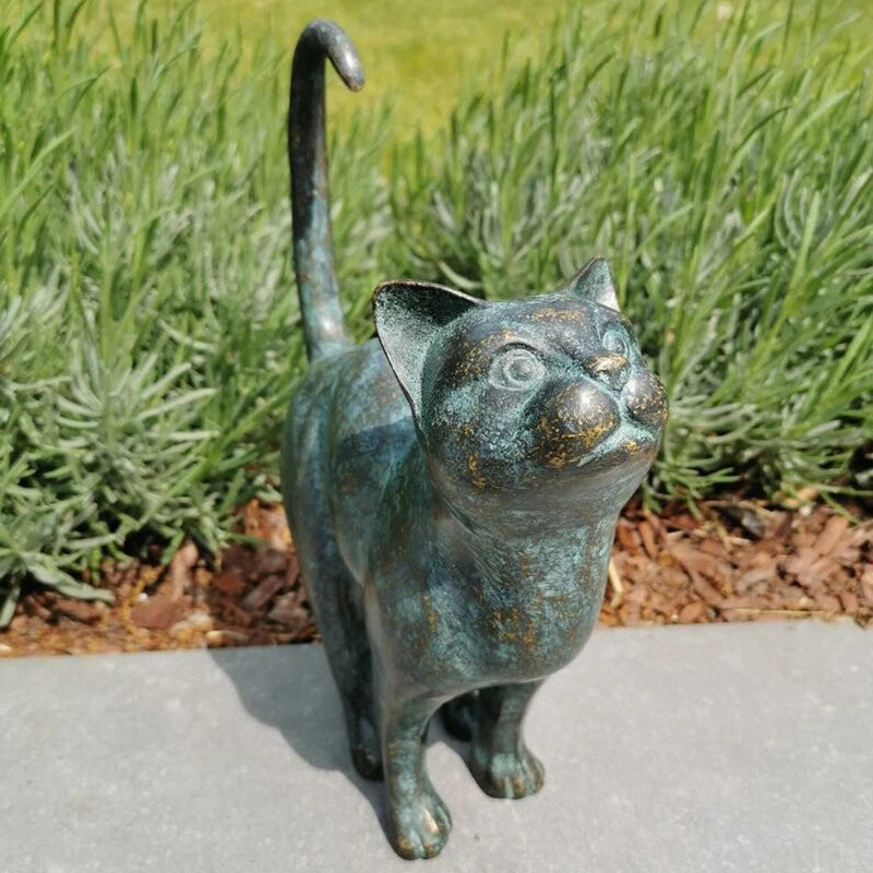 Beautiful Cat Statue With Rounded Back