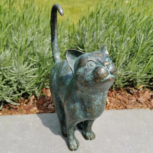 Beautiful Cat Statue With Rounded Back