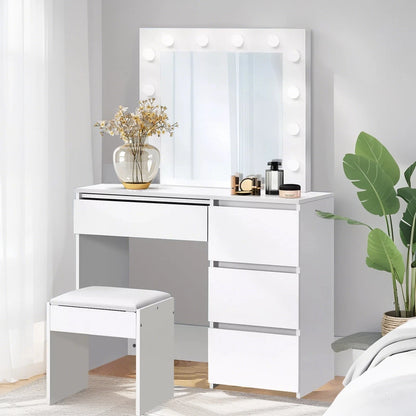 LED Dressing Table Makeup Vanity Set with Mirror