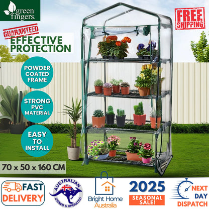 Small Greenhouse Hot House Shade Protect Seedlings Portable PVC Grow House Shelf
