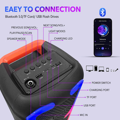 Portable TWS Bluetooth Speaker Bass Speakers