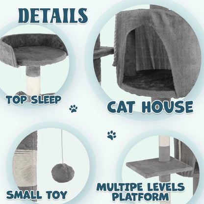 112cm Light Grey Cat Tree Tower