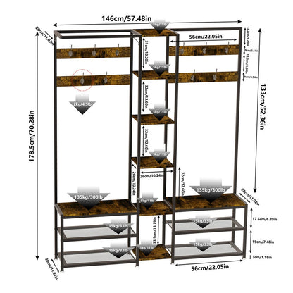 Industrial Entryway Coat Rack