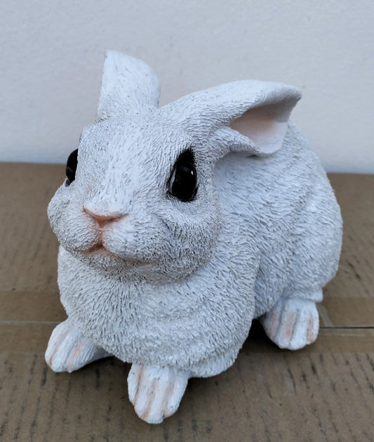 22cm White Rabbit Statue Sculpture Ornament
