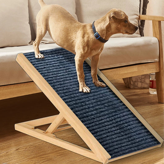 Foldable Pet Ramp Adjustable Height Dogs Stairs for Bed Sofa Car