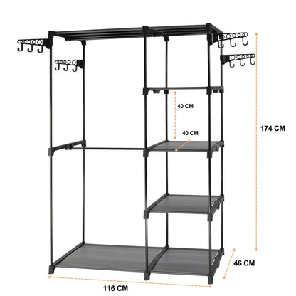 6-Tier Wire Shelving Garment Rack