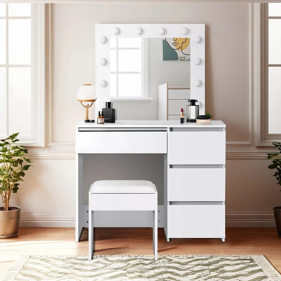 LED Dressing Table Makeup Vanity Set with Mirror