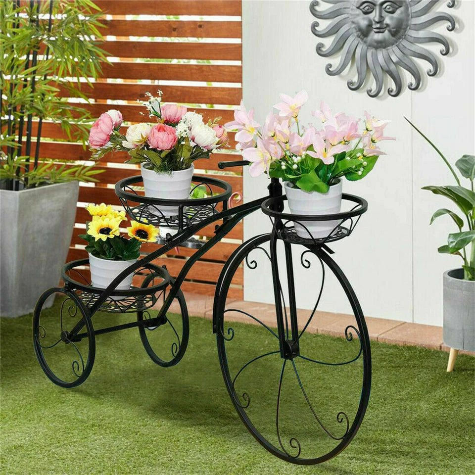 Tricycle Plant Stand Flower Pot Cart Holder