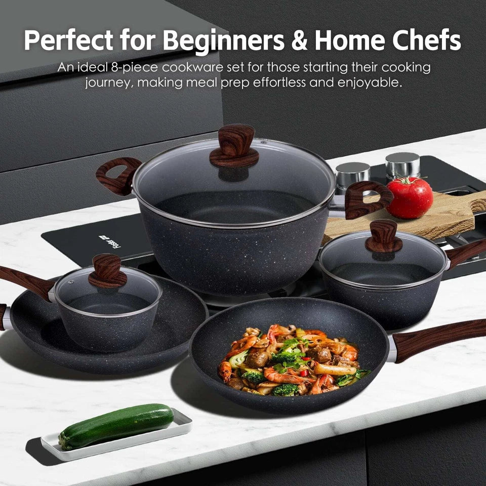 8 PCS Cookware Set Kitchen Stainless Steel
