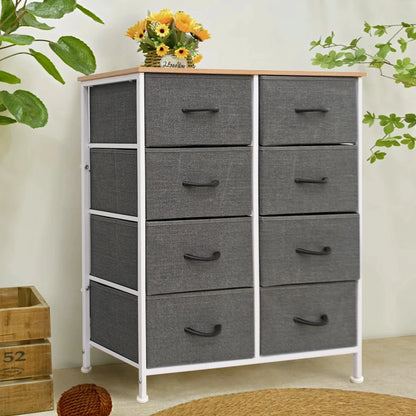 Chest of Drawers Storage Cabinet Tower Dresser Wood Top