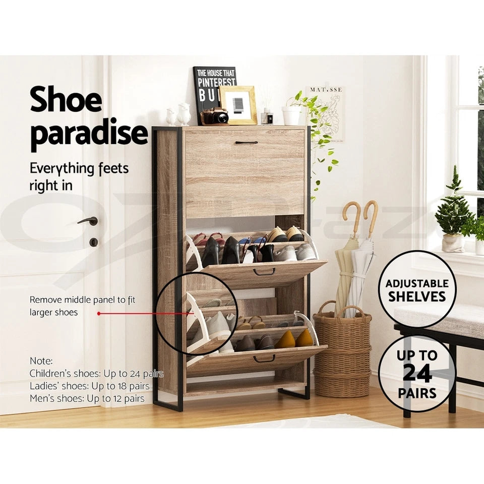 Wooden Shoe Rack Storage Cabinet