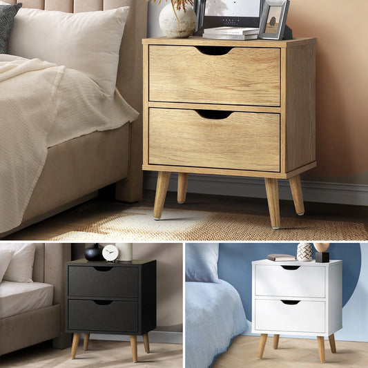 2 Drawers Side Table Bedroom Furniture