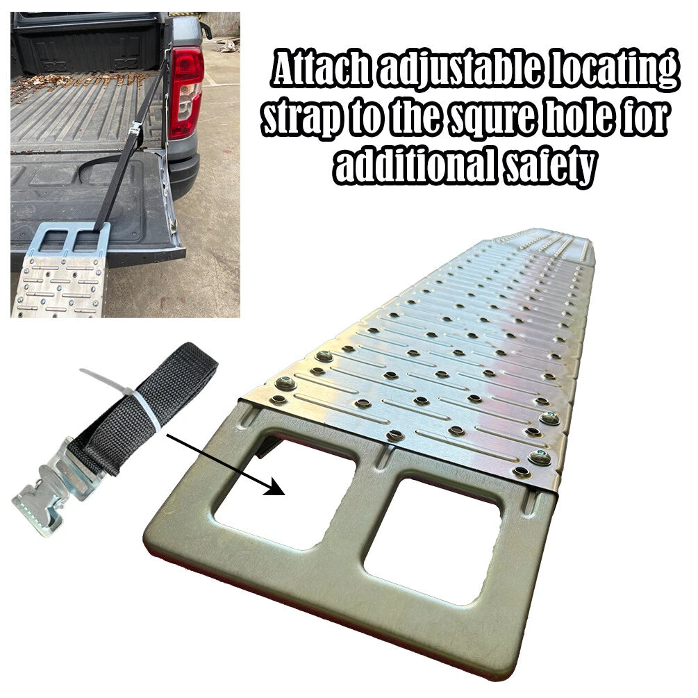 Loading Ramp with Safety Strap for Ute Truck Van 300kg Load Capacity