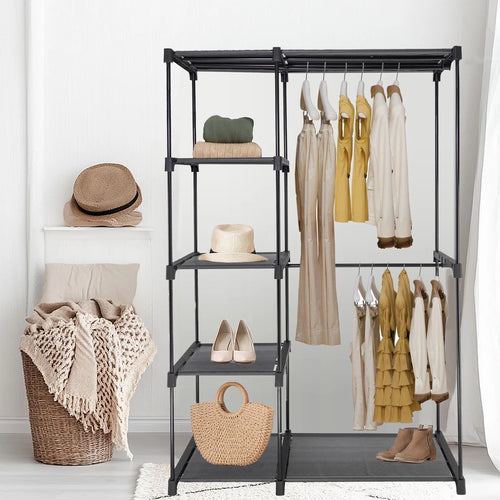 6-Tier Wire Shelving Garment Rack