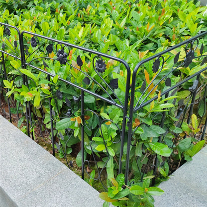 5Pcs Metal Garden Fence Panels