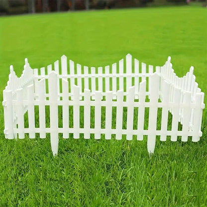 12pcs White Plastic Garden Fence