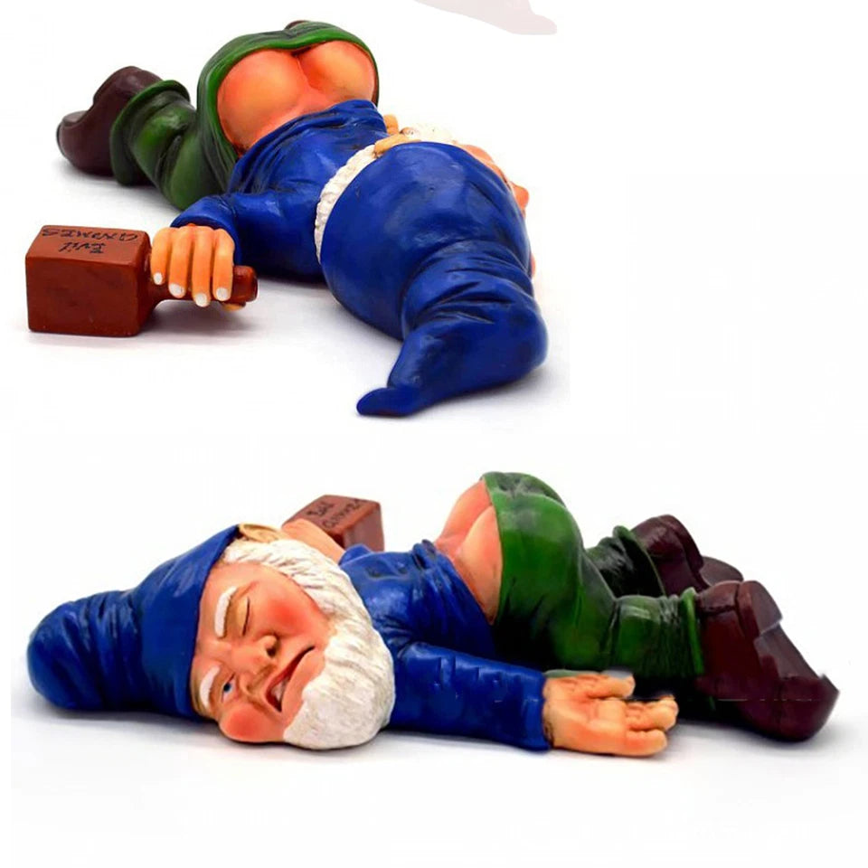 Funny Drunk Dwarf Garden Gnome