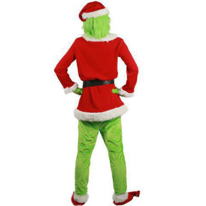 7Pcs Adults The Grinch Costume Xmas Party