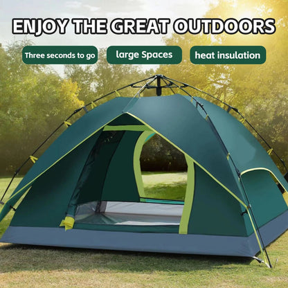 Instant Camping Tent 4 Person Auto Pop up Family Hiking Dome Waterproof Shelter