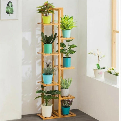 Bamboo Corner Tall Plant Stand