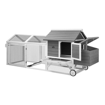 Extra Large Wooden House Run Hatch Box w/Wheels