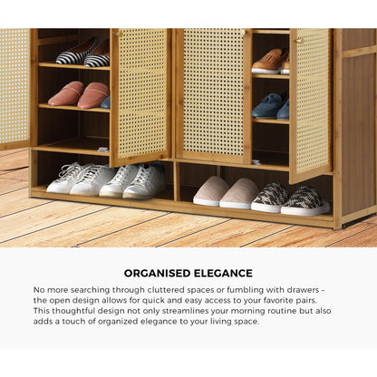 Shoes Rack Organiser Shelf 4 Doors 70 Pairs