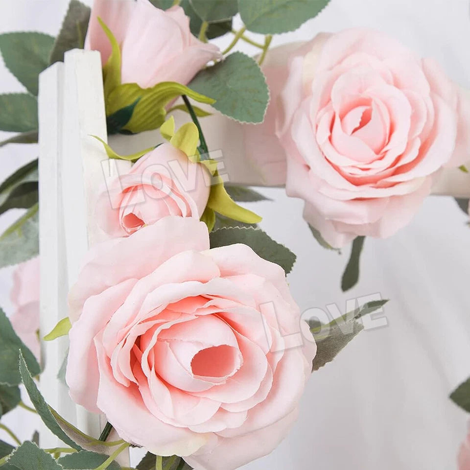 2.4m Artificial Silk Rose Flowers Fake Vine