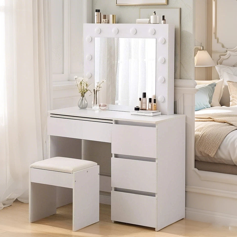 LED Dressing Table Makeup Vanity Set with Mirror