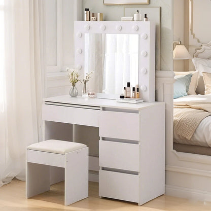 LED Dressing Table Makeup Vanity Set with Mirror
