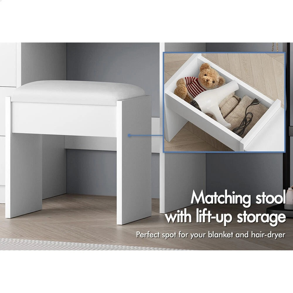 Dressing Table Stool Set Makeup Mirror Vanity