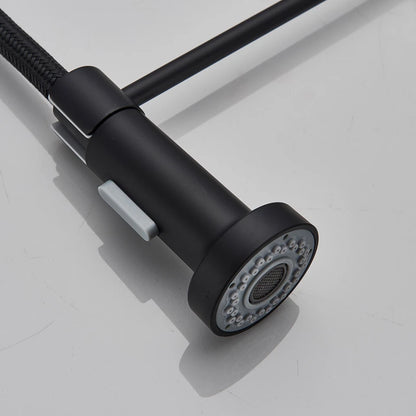 Black Pull Out Sink Taps 360° Swivel Sin