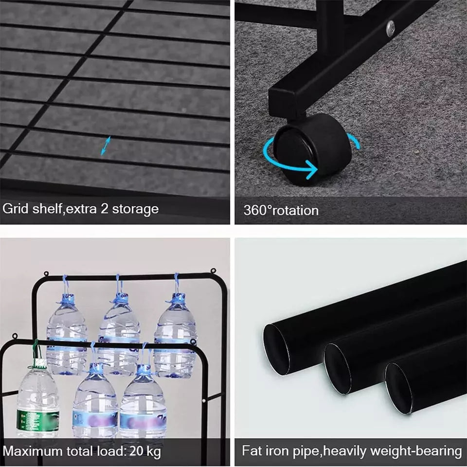 Heavy Thicken Metal Double Clothes Rail
