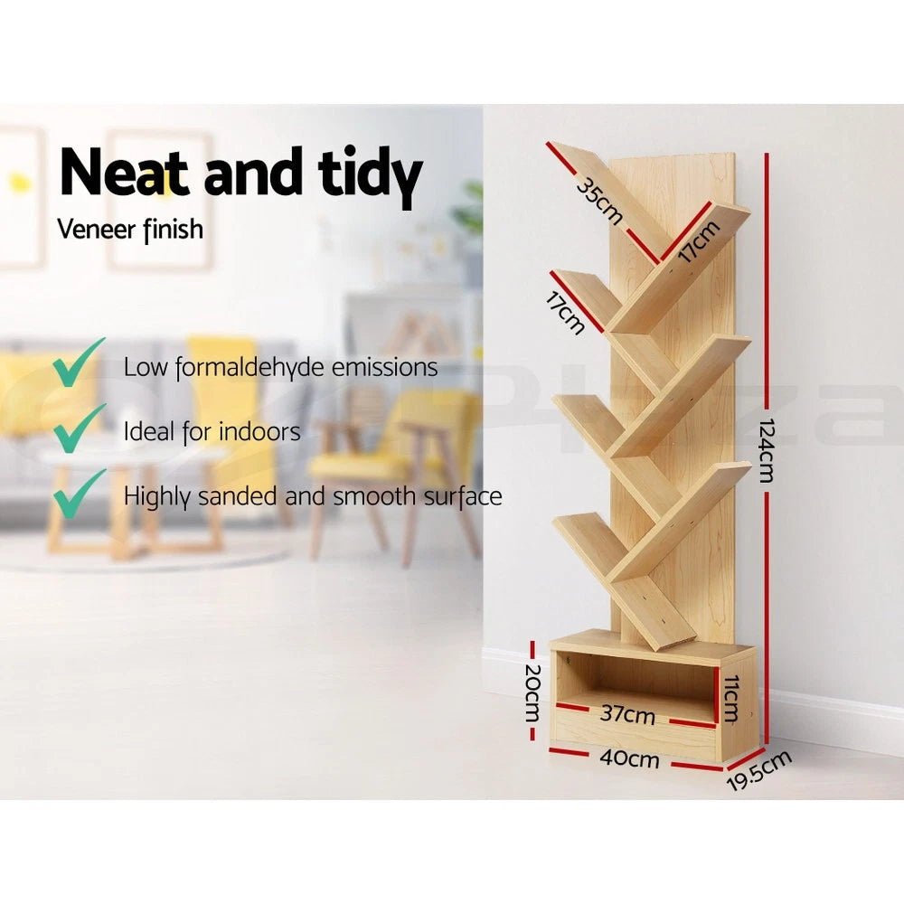 7-Shelf Tree Book Storage Rack Bookcase