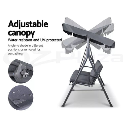 3 Seater Grey Outdoor Swing Chair