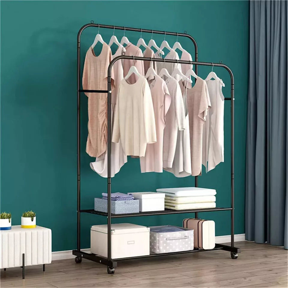 Heavy Thicken Metal Double Clothes Rail
