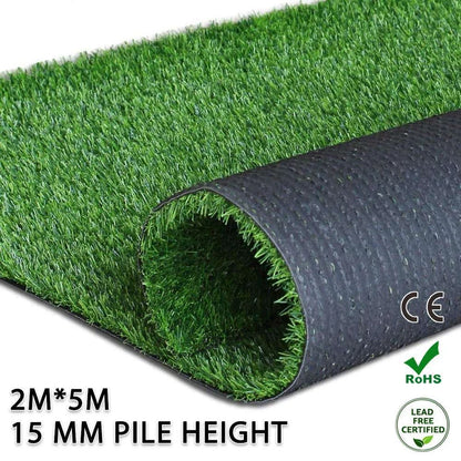 Artificial Synthetic Grass Fake Lawn Turf Plants 15mm & Grass Pin