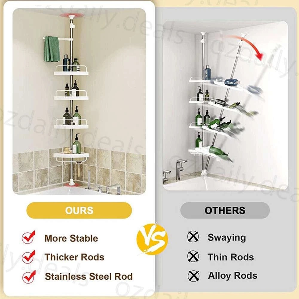 4 Tier Telescopic Shower Corner Shelf Caddy