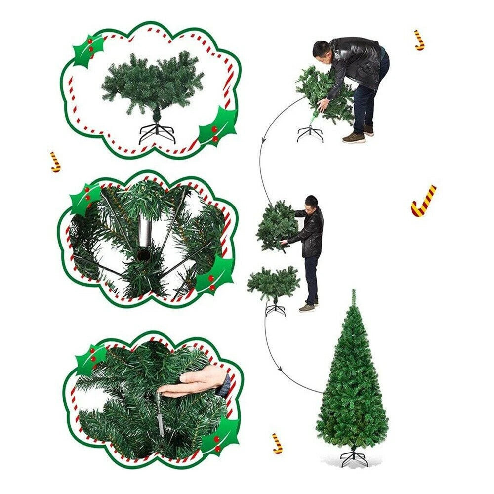 7FT/2.1M Christmas Tree with LED Lights , Metal Stand