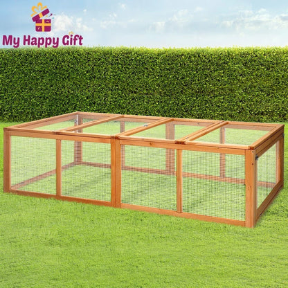 i.Pet Rabit and Chicken Hutch - Brown