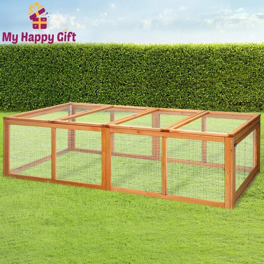 i.Pet Rabit and Chicken Hutch - Brown
