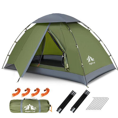 Upgraded 1-2 Person Easy Setup Camping Tent