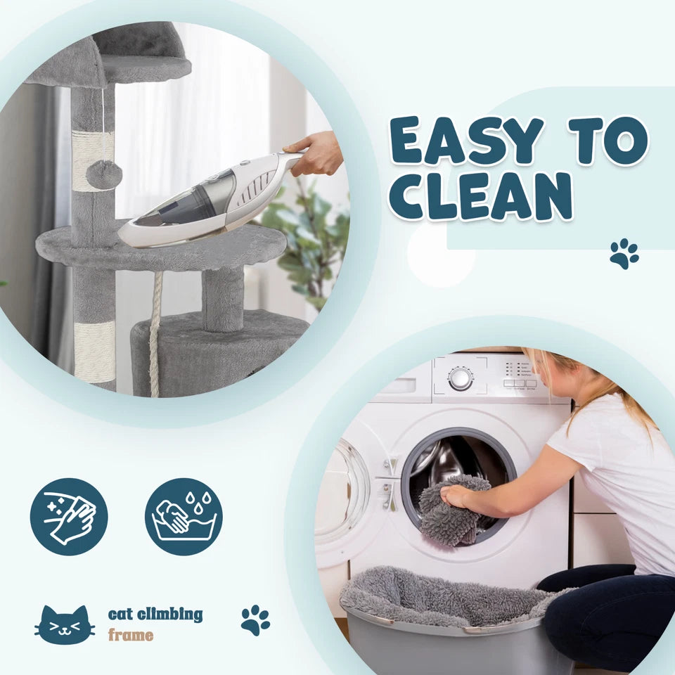 112cm Light Grey Cat Tree Tower