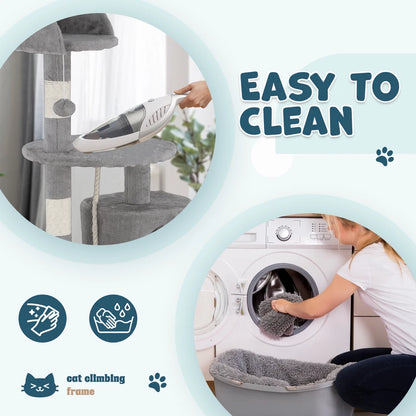 112cm Light Grey Cat Tree Tower