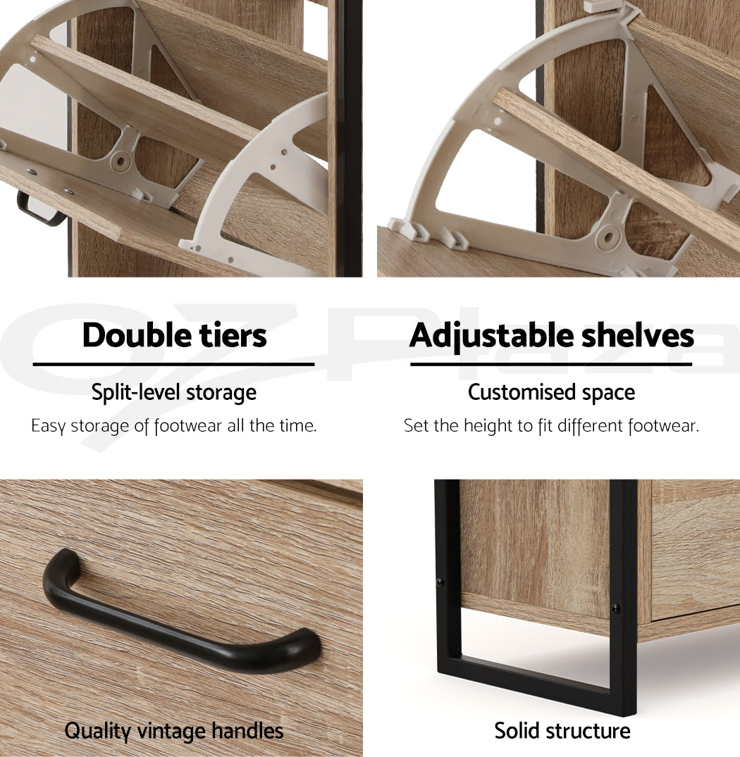 Wooden Shoe Rack Storage Cabinet