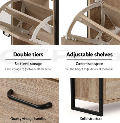 Wooden Shoe Rack Storage Cabinet