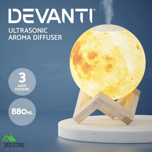 Aromatherapy Diffuser Essential Oil Aroma Air Humidifier LED Moon Lamp