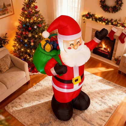 6.6ft Inflatable Santa Claus LED Lighting Indoor Outdoor Christmas inflatables