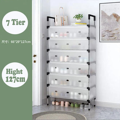 6/7Tier Shoe Rack Stackable Cabinet