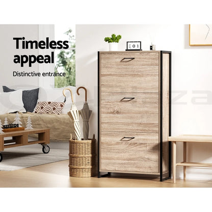 Wooden Shoe Rack Storage Cabinet